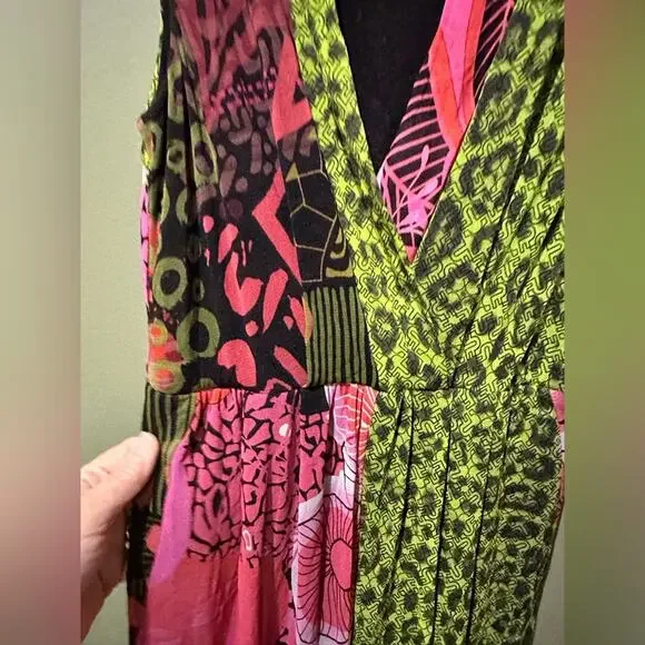 FUZZI TUTA SLEEVELESS JUMPSUIT IN FLORA